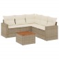 vidaXL Juego de sofás jardín con cojines 6 pzas ratán sintético beige vidaXL Juego de sofás jardín con cojines 6 pzas ratán sintético beige