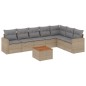 vidaXL Juego de sofás jardín con cojines beige mezcla 8 pzas ratán PE vidaXL Juego de sofás jardín con cojines beige mezcla 8 pzas ratán PE