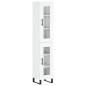 vidaXL Aparador alto madera contrachapada blanco brillo 34,5x34x180 cm vidaXL Aparador alto madera contrachapada blanco brillo 34,5x34x180 cm