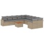 vidaXL Juego de sofás jardín con cojines beige mezcla 11 pzas ratán PE vidaXL Juego de sofás jardín con cojines beige mezcla 11 pzas ratán PE