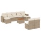 vidaXL Juego de sofás jardín con cojines beige 10 pzas ratán sintético vidaXL Juego de sofás jardín con cojines beige 10 pzas ratán sintético