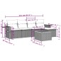 vidaXL Set de sofás de jardín 6 piezas y cojines ratán sintético negro vidaXL Set de sofás de jardín 6 piezas y cojines ratán sintético negro