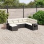 vidaXL Set de comedor de jardín 7 pzas y cojines ratán sintético negro vidaXL Set de comedor de jardín 7 pzas y cojines ratán sintético negro
