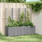 vidaXL Jardinera con enrejado PP gris claro 160x40x140 cm vidaXL Jardinera con enrejado PP gris claro 160x40x140 cm