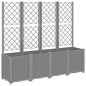 vidaXL Jardinera con enrejado PP gris claro 160x40x140 cm vidaXL Jardinera con enrejado PP gris claro 160x40x140 cm