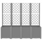 vidaXL Jardinera con enrejado PP gris claro 160x40x140 cm vidaXL Jardinera con enrejado PP gris claro 160x40x140 cm