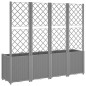 vidaXL Jardinera con enrejado PP gris claro 160x40x140 cm vidaXL Jardinera con enrejado PP gris claro 160x40x140 cm