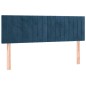 vidaXL Cama box spring colchón y LED terciopelo azul oscuro 140x190 cm vidaXL Cama box spring colchón y LED terciopelo azul oscuro 140x190 cm