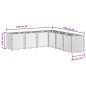 vidaXL Jardinera PP gris 160x160x53 cm vidaXL Jardinera PP gris 160x160x53 cm