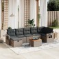 vidaXL Set de sofás de jardín 8 pzas y cojines ratán sintético gris vidaXL Set de sofás de jardín 8 pzas y cojines ratán sintético gris
