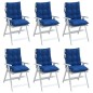 vidaXL Cojines para silla respaldo bajo 6 uds tela Oxford azul real vidaXL Cojines para silla respaldo bajo 6 uds tela Oxford azul real