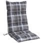 vidaXL Cojines para silla respaldo alto 6 uds tela Oxford cuadros gris vidaXL Cojines para silla respaldo alto 6 uds tela Oxford cuadros gris