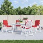 vidaXL Cojines para silla con respaldo bajo 4 uds tela Oxford rojo