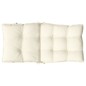 vidaXL Cojines para silla con respaldo bajo 4 uds tela Oxford crema vidaXL Cojines para silla con respaldo bajo 4 uds tela Oxford crema