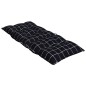 vidaXL Cojines para silla respaldo alto 2 uds tela a cuadros negro vidaXL Cojines para silla respaldo alto 2 uds tela a cuadros negro