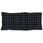 vidaXL Cojines para silla respaldo alto 2 uds tela a cuadros negro vidaXL Cojines para silla respaldo alto 2 uds tela a cuadros negro
