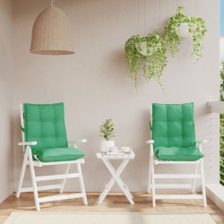 vidaXL Cojines para silla con respaldo bajo 2 uds tela Oxford verde