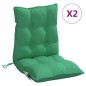 vidaXL Cojines para silla con respaldo bajo 2 uds tela Oxford verde vidaXL Cojines para silla con respaldo bajo 2 uds tela Oxford verde