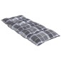 vidaXL Cojines para silla respaldo alto 2 uds tela Oxford cuadros gris