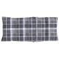 vidaXL Cojines para silla respaldo alto 2 uds tela Oxford cuadros gris