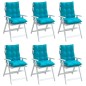 vidaXL Cojines para silla con respaldo bajo 6 uds tela Oxford turquesa