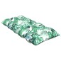 vidaXL Cojines para silla respaldo bajo 4 uds tela estampado de hojas vidaXL Cojines para silla respaldo bajo 4 uds tela estampado de hojas