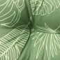 vidaXL Cojines para silla respaldo bajo 4 uds tela estampado de hojas