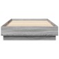 vidaXL Estructura de cama con luces LED gris Sonoma 100x200 cm