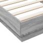 vidaXL Estructura de cama con luces LED gris Sonoma 100x200 cm