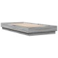 vidaXL Estructura de cama con luces LED gris Sonoma 90x200 cm
