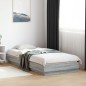 vidaXL Estructura de cama con luces LED gris Sonoma 90x200 cm