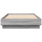 vidaXL Estructura de cama con luces LED gris Sonoma 90x200 cm