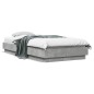 vidaXL Estructura de cama con luces LED gris hormigón 90x200 cm vidaXL Estructura de cama con luces LED gris hormigón 90x200 cm