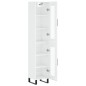 vidaXL Aparador alto madera contrachapada blanco brillo 34,5x34x180 cm vidaXL Aparador alto madera contrachapada blanco brillo 34,5x34x180 cm