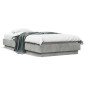 vidaXL Estructura de cama con luces LED gris hormigón 75x190 cm vidaXL Estructura de cama con luces LED gris hormigón 75x190 cm