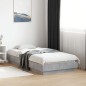 vidaXL Estructura de cama con luces LED gris hormigón 75x190 cm vidaXL Estructura de cama con luces LED gris hormigón 75x190 cm