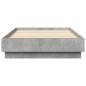 vidaXL Estructura de cama con luces LED gris hormigón 75x190 cm vidaXL Estructura de cama con luces LED gris hormigón 75x190 cm