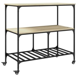 vidaXL Carrito de cocina madera ingeniería roble Sonoma 100x50x95 cm