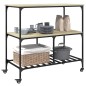 vidaXL Carrito de cocina madera ingeniería roble Sonoma 100x50x95 cm vidaXL Carrito de cocina madera ingeniería roble Sonoma 100x50x95 cm
