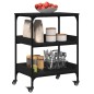 vidaXL Carrito de cocina madera de ingeniería negro 60x41x80,5 cm vidaXL Carrito de cocina madera de ingeniería negro 60x41x80,5 cm