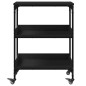 vidaXL Carrito de cocina madera de ingeniería negro 60x41x80,5 cm vidaXL Carrito de cocina madera de ingeniería negro 60x41x80,5 cm