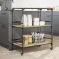 vidaXL Carrito de cocina madera ingeniería roble Sonoma 100,5x50x105cm vidaXL Carrito de cocina madera ingeniería roble Sonoma 100,5x50x105cm