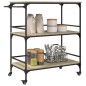 vidaXL Carrito de cocina madera ingeniería roble Sonoma 100,5x50x105cm vidaXL Carrito de cocina madera ingeniería roble Sonoma 100,5x50x105cm