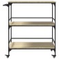 vidaXL Carrito de cocina madera ingeniería roble Sonoma 100,5x50x105cm vidaXL Carrito de cocina madera ingeniería roble Sonoma 100,5x50x105cm