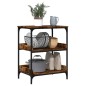 vidaXL Carrito de cocina madera ingeniería roble ahumado 60x41x80,5 cm vidaXL Carrito de cocina madera ingeniería roble ahumado 60x41x80,5 cm