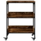vidaXL Carrito de cocina madera ingeniería roble ahumado 60x41x80,5 cm vidaXL Carrito de cocina madera ingeniería roble ahumado 60x41x80,5 cm