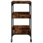 vidaXL Carrito de cocina madera ingeniería roble ahumado 60x41x80,5 cm vidaXL Carrito de cocina madera ingeniería roble ahumado 60x41x80,5 cm