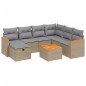 vidaXL Juego de sofás jardín con cojines beige mezcla 8 pzas ratán PE vidaXL Juego de sofás jardín con cojines beige mezcla 8 pzas ratán PE