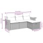 vidaXL Set de sofás de jardín 4 pzas y cojines ratán sintético gris vidaXL Set de sofás de jardín 4 pzas y cojines ratán sintético gris