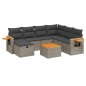 vidaXL Set de sofás de jardín 8 pzas y cojines ratán sintético gris vidaXL Set de sofás de jardín 8 pzas y cojines ratán sintético gris